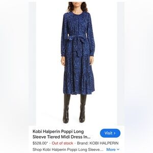 Kobi Halperin Poppi Long Sleeve Midi Dress